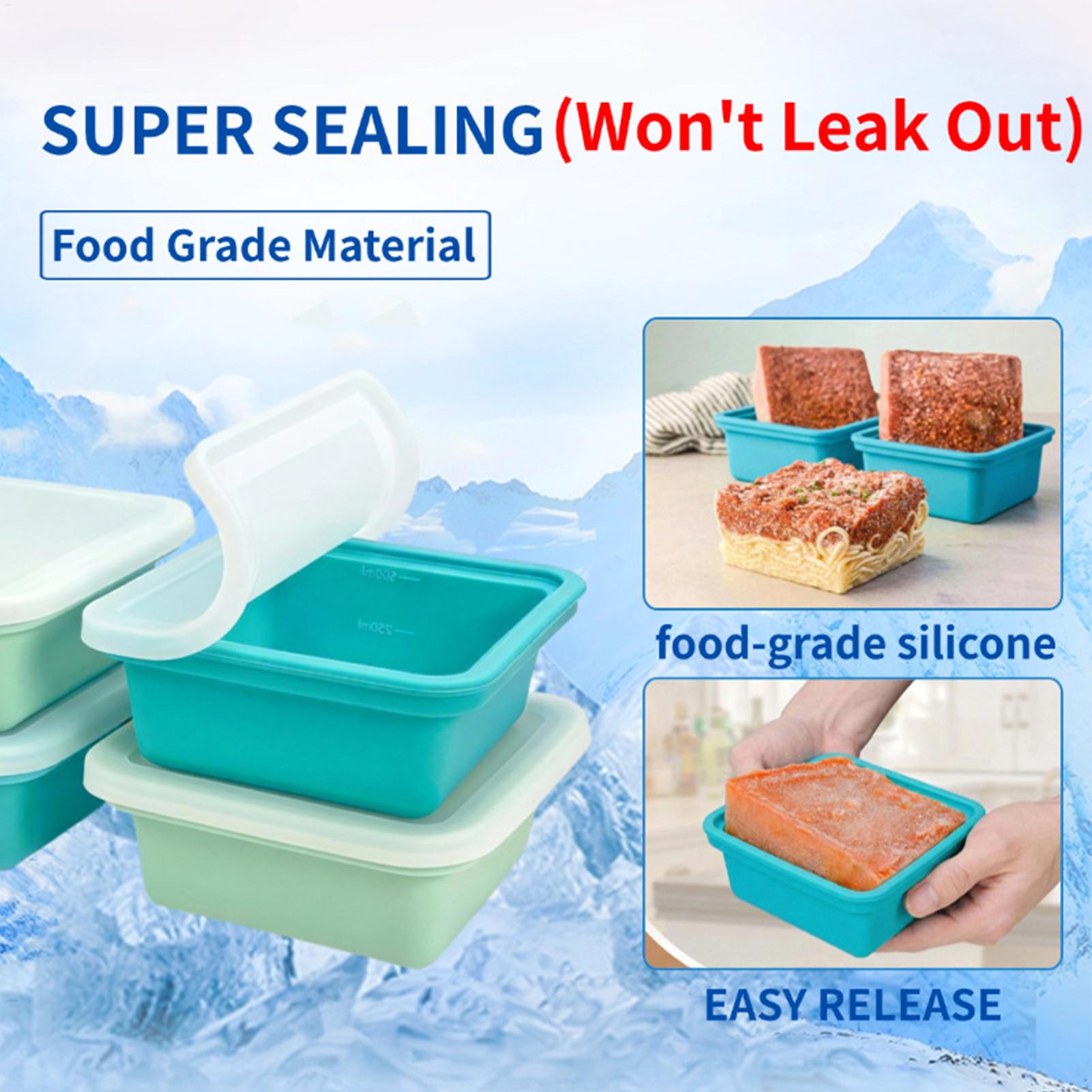 Meal Prep Oatmeal - Silicone Soup Mold 500ml Freezer Container