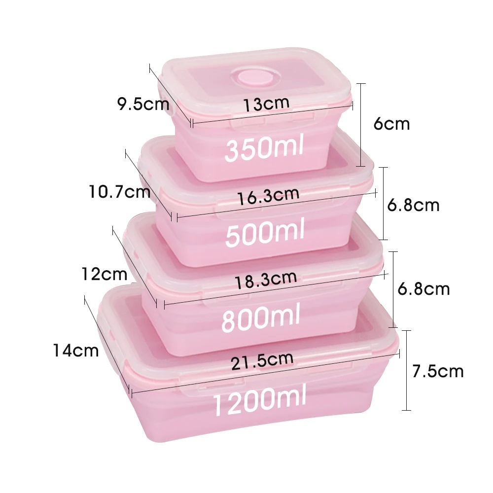 Meal Prep Oatmeal - Collapsible Food Storage Containers with Lids