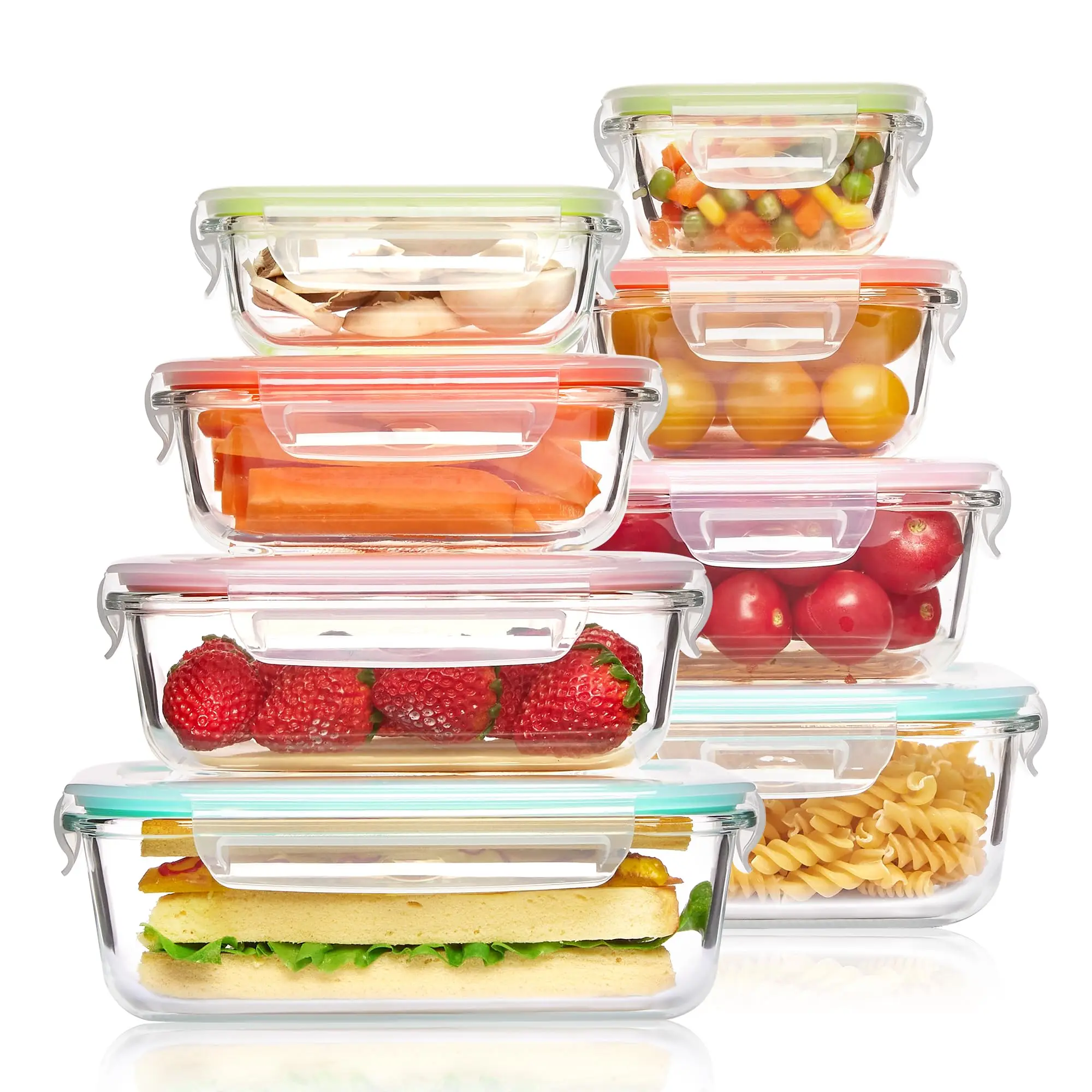 Meal Prep Ideas - Glass Lunch Box Food Storage Containers,