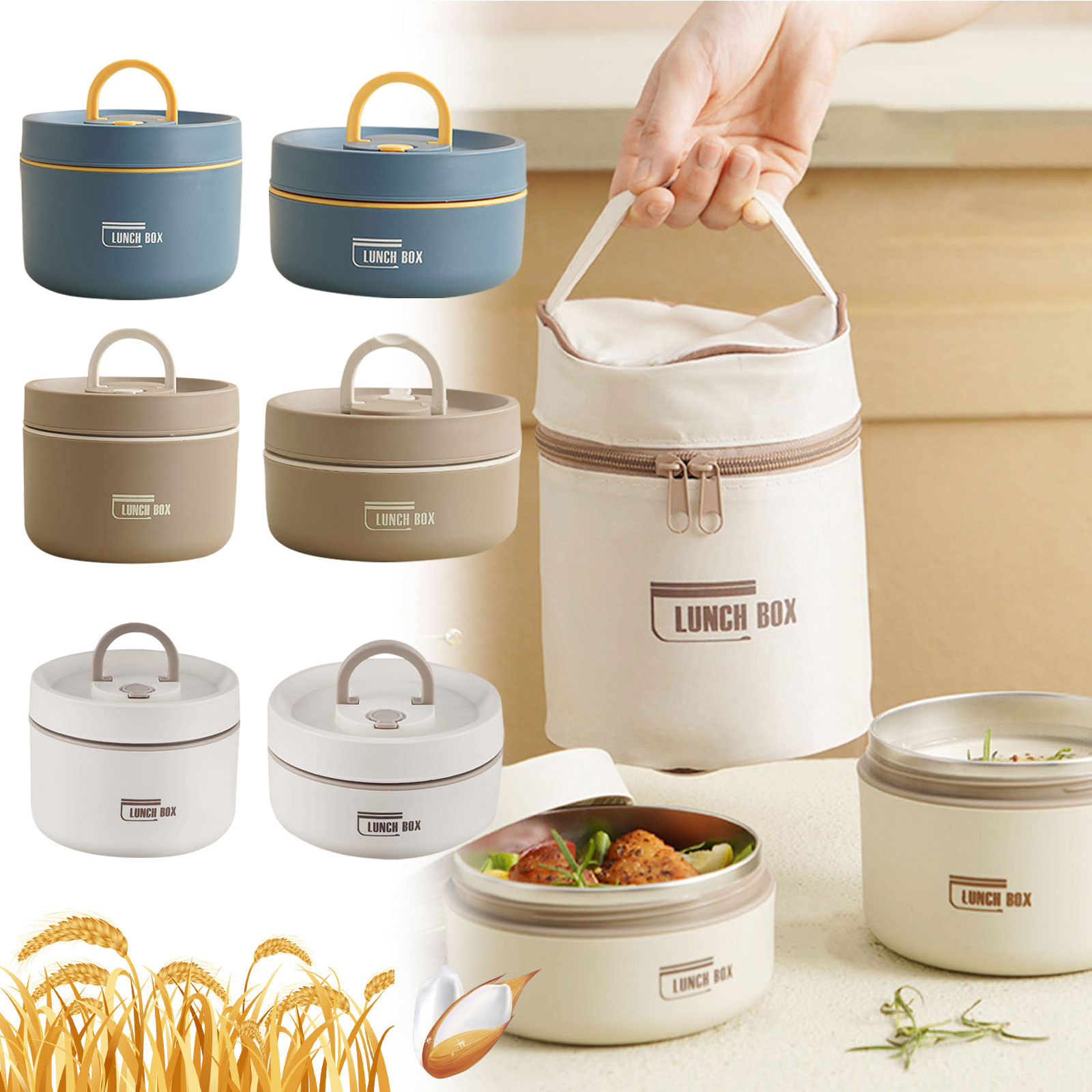 Stainless Bento Box - Thermal Lunch Box Stainless Steel Insulated