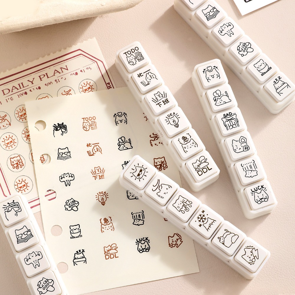 Cute Good Mood Series Cat Shap - Meal Prep Notebook review and price