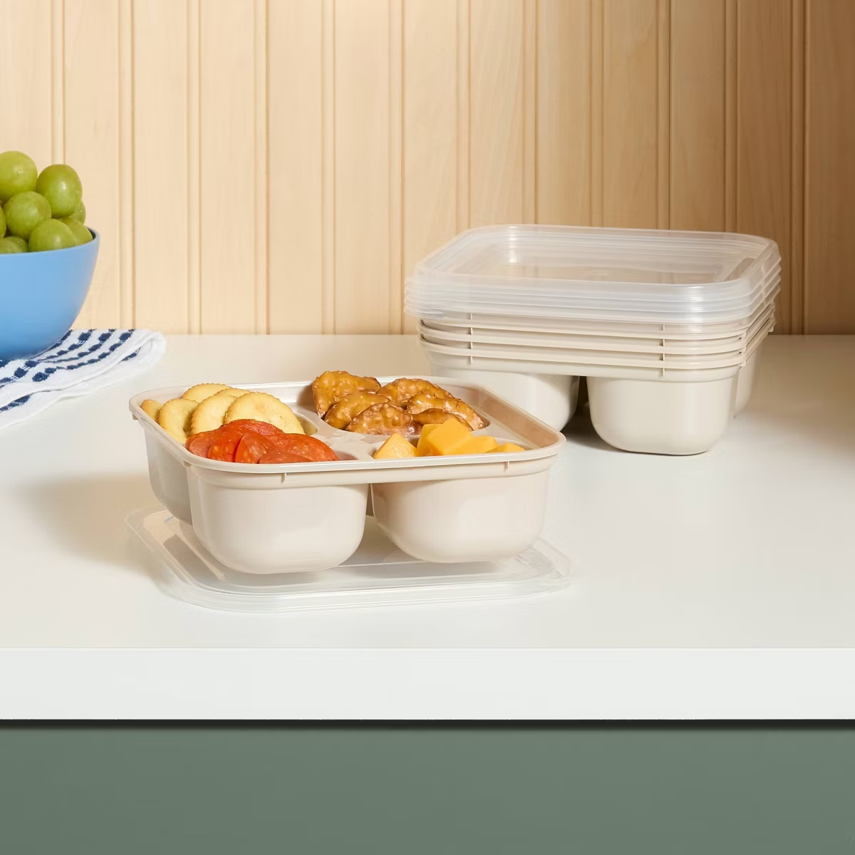 10pc Set of 5 Plastic Divided  - Meal Prep Oatmeal review and price