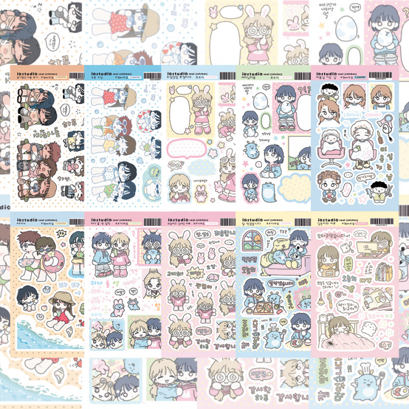 Korean Cute Cartoon Girl Stick - Meal Prep Notebook review and price