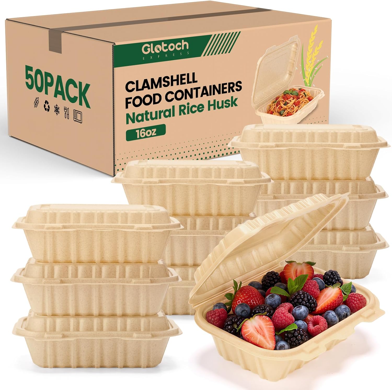 50 Pack 16oz Clamshell Take Ou - Meal Prep Ideas review and price