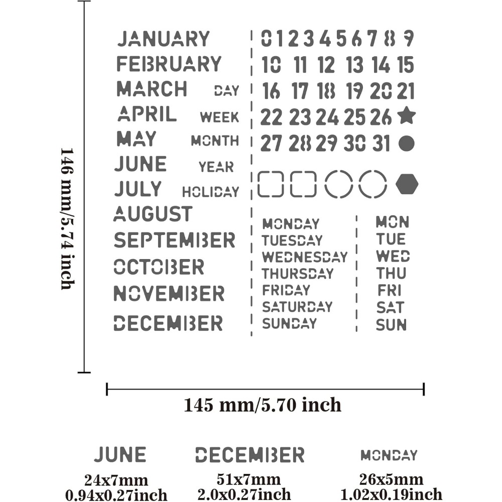 Stencil Calendar Stainless Ste - Meal Prep Notebook review and price
