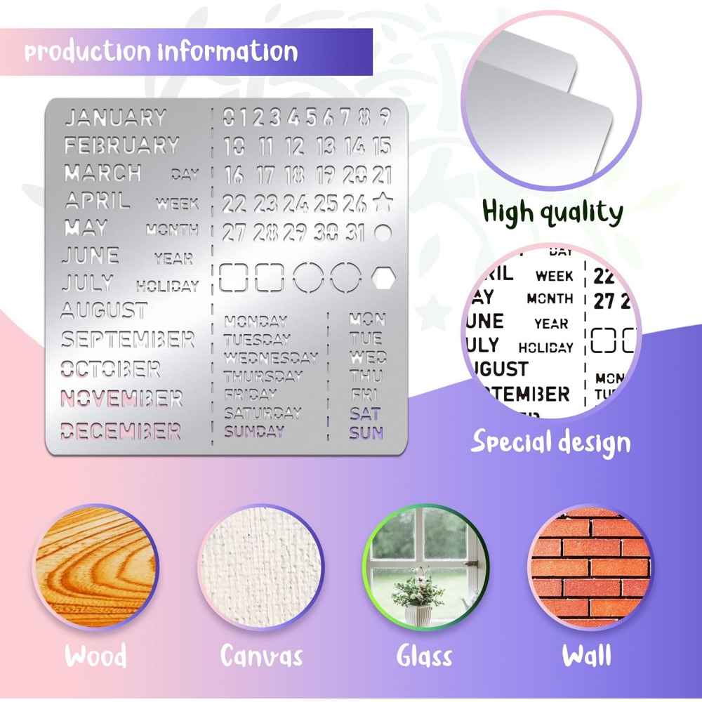 Stencil Calendar Stainless Ste - Meal Prep Notebook review and price