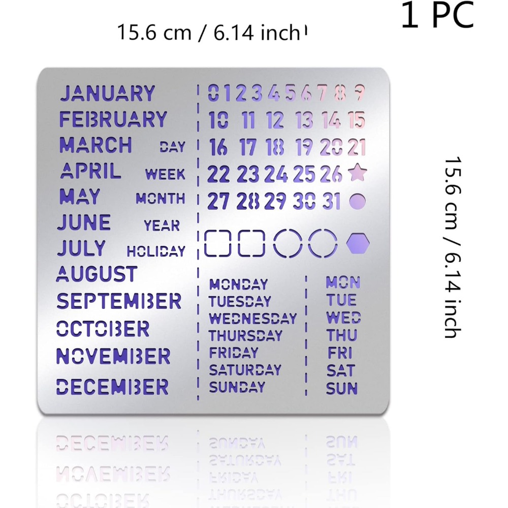 Stencil Calendar Stainless Ste - Meal Prep Notebook review and price