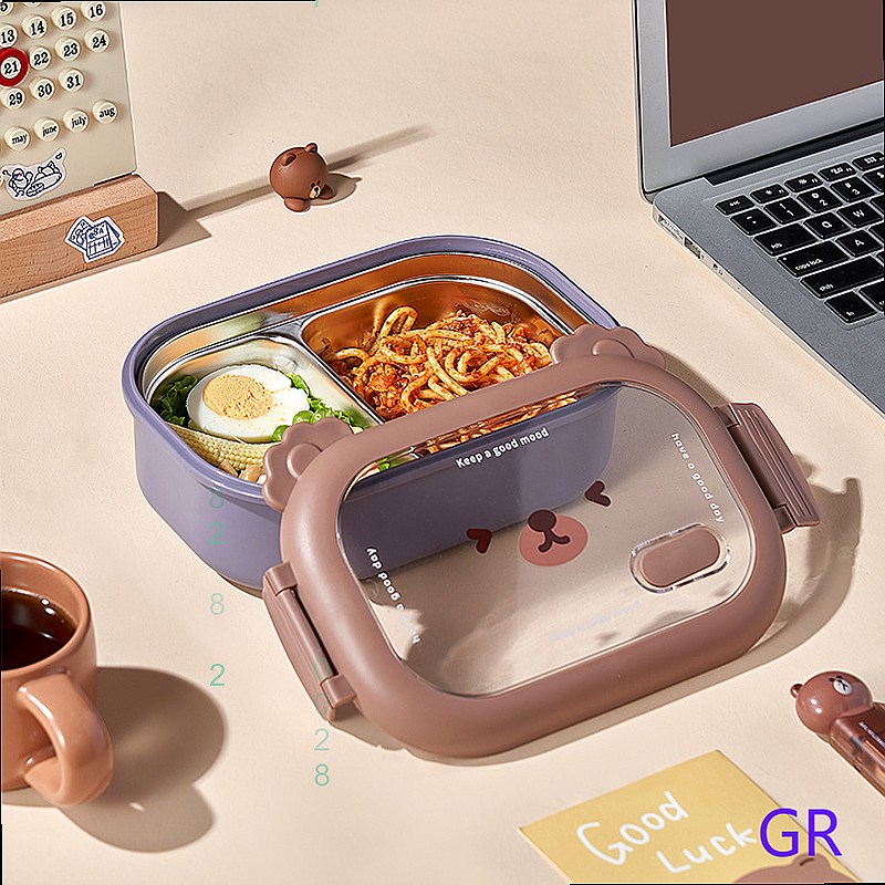 Cute Bear Stainless Steel Insu - Stainless Bento Box review and price