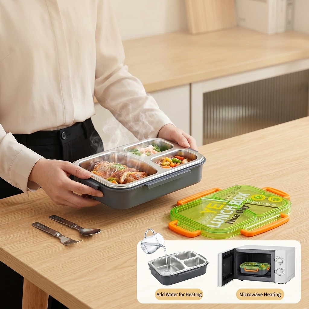 Microwavable 304 Stainless Ste - Meal Prep Ideas review and price