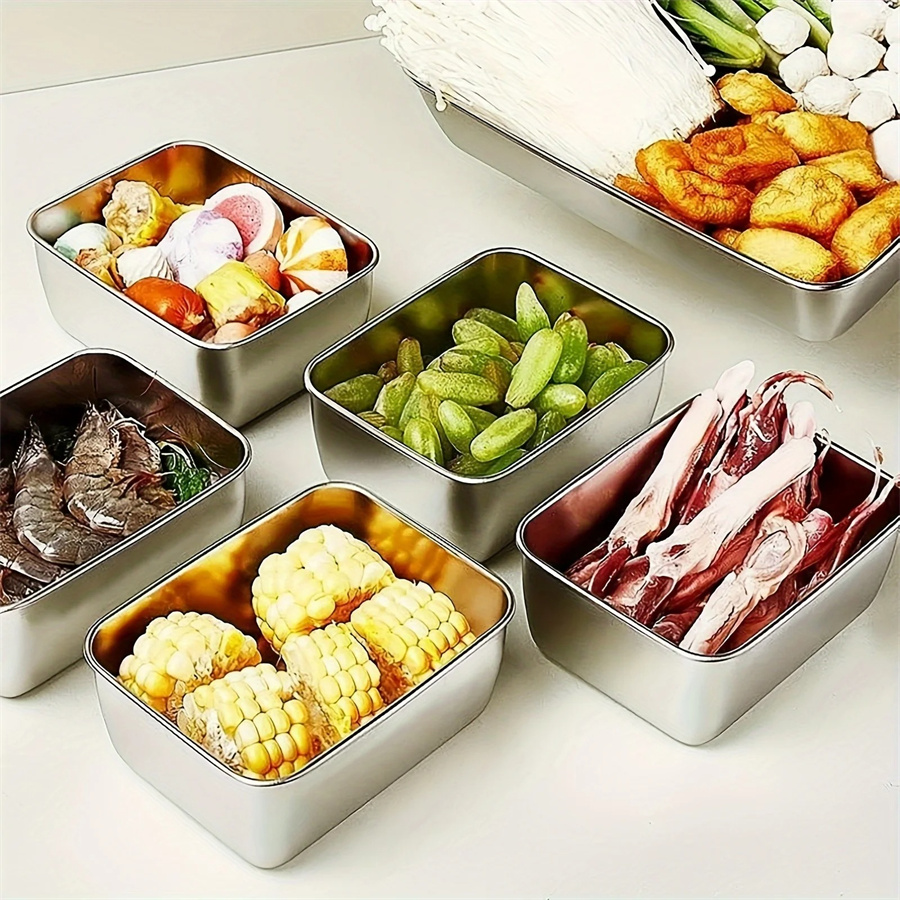 1/3/5pcs Stainless Steel Food  - Stainless Bento Box review and price