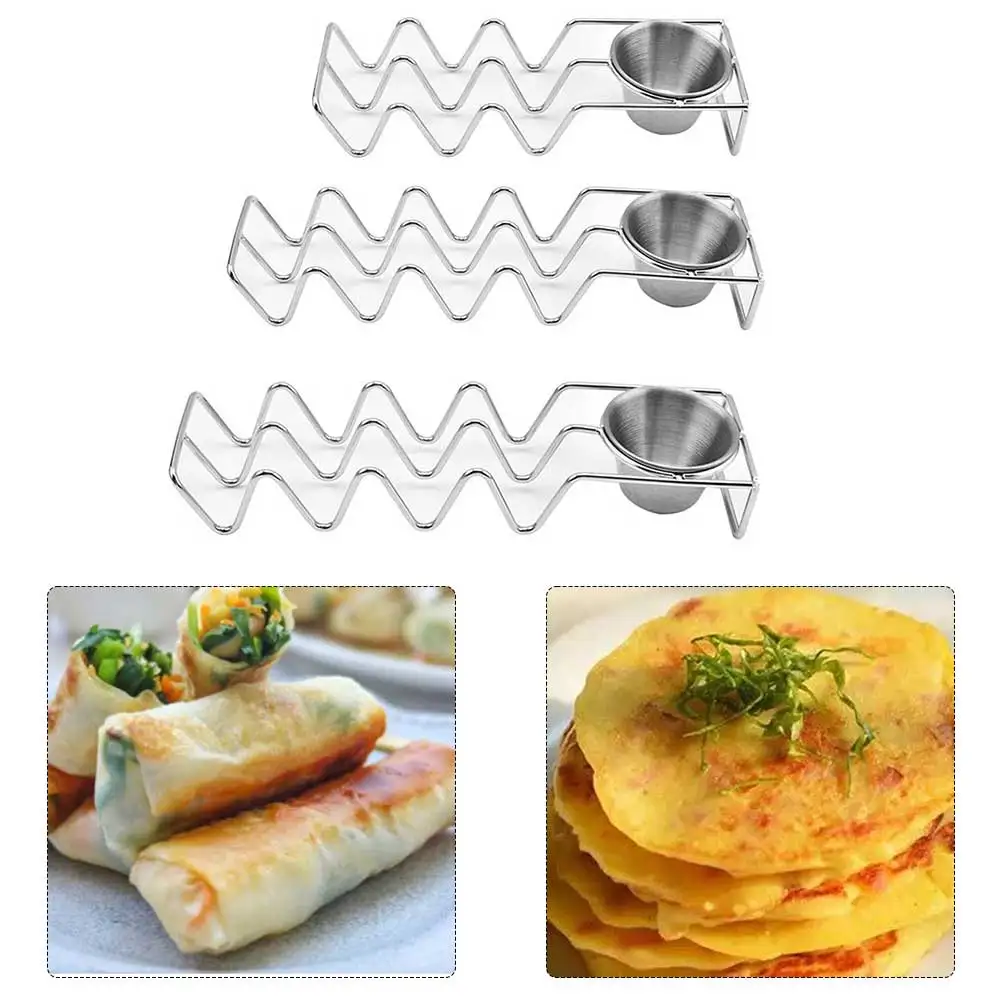 Set Of 4 Stainless Steel Taco  - Meal Prep Wraps review and price